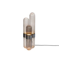 Cactus Small Floor Lamp Grey Brass by Pulpo