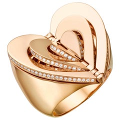 Cadar Endless Cocktail Ring, 18 Karat Rose Gold and White Diamonds