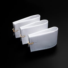 Cadar Endless Cufflink, 18 Karat Matte Yellow Gold and 1.04 Carat Black Diamonds