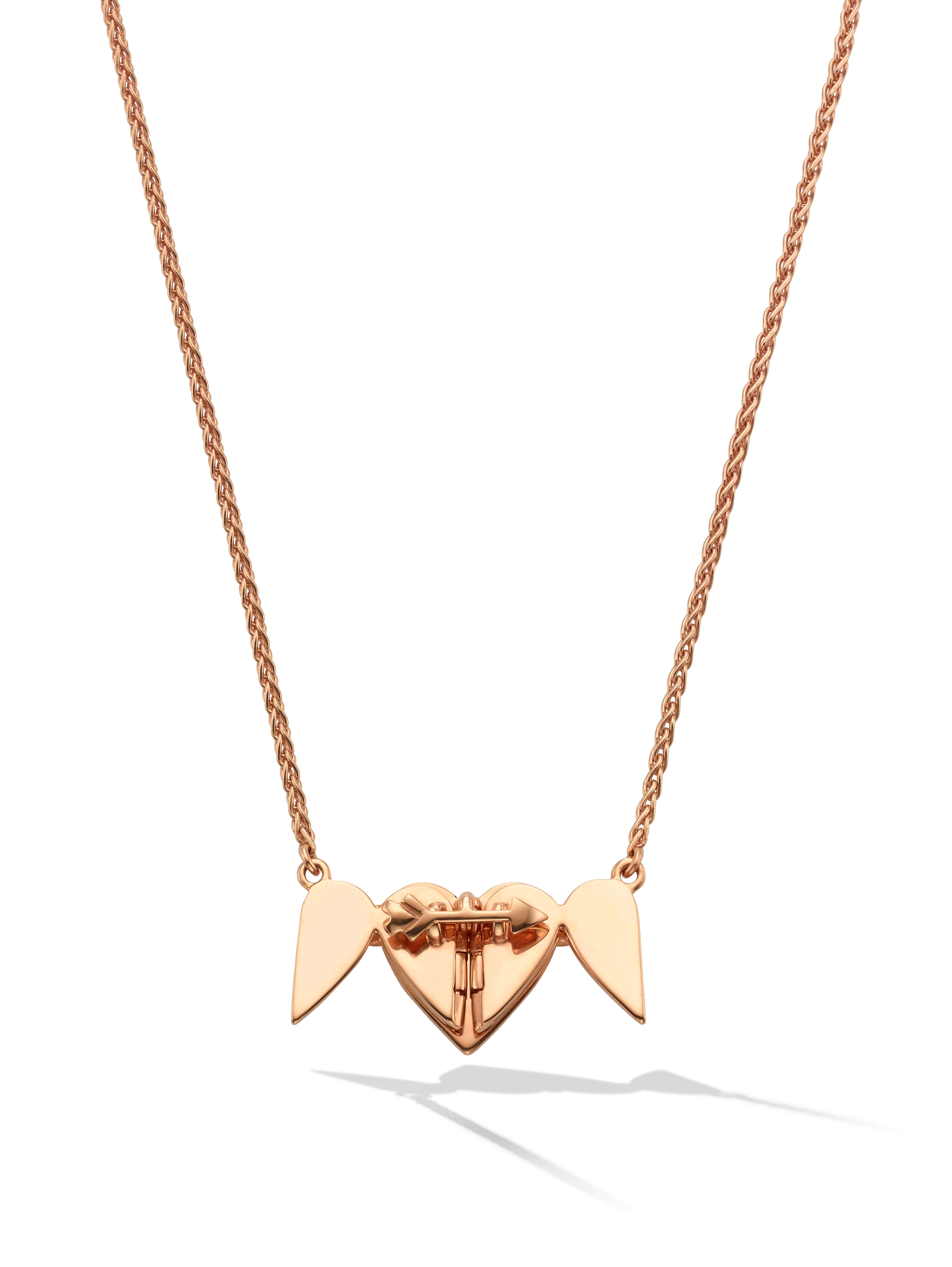 Cadar Endless Necklace, 3 Hearts, 18 Karat Rose Gold In New Condition In New York, NY