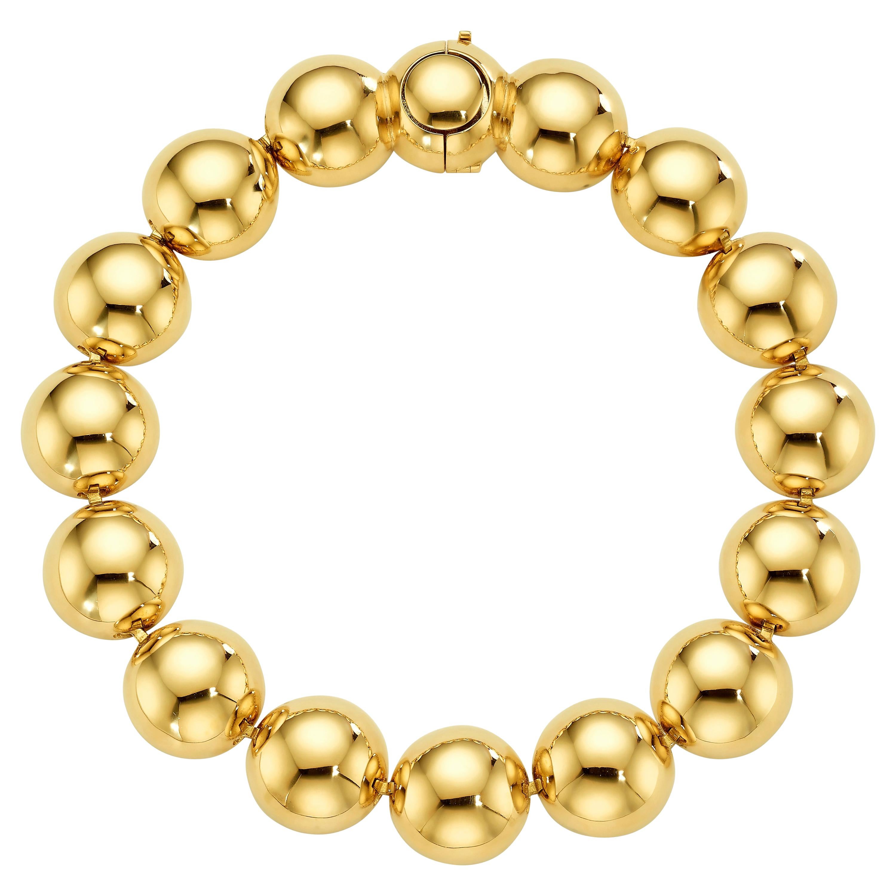 Cadar Psyche Bracelet, 18 Karat Yellow Gold, Large