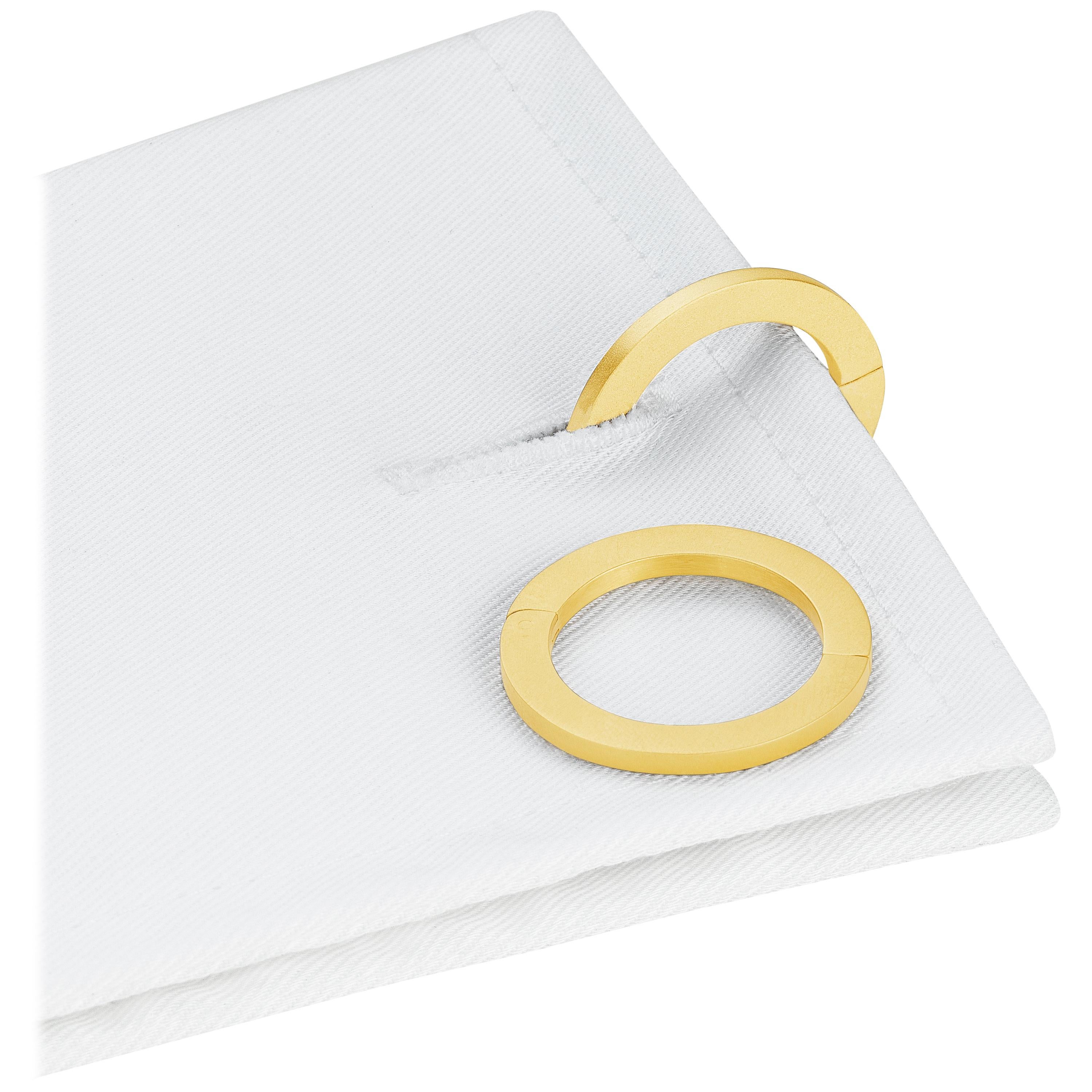 Cadar Solo Cufflink, 18 Karat Solid Matte Yellow Gold