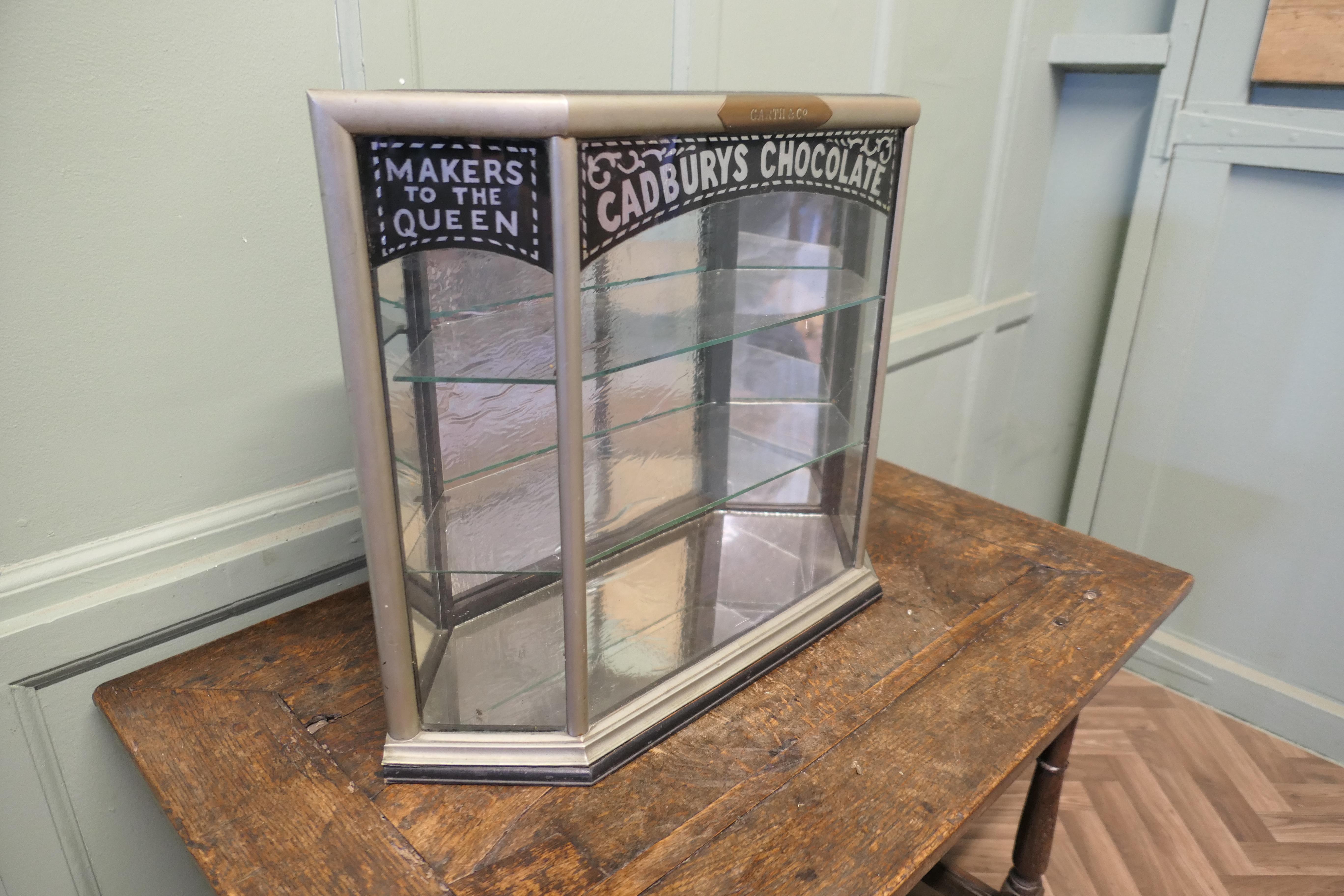 Glass Cadbury’s Art Deco Sweet Shop Cabinet For Sale