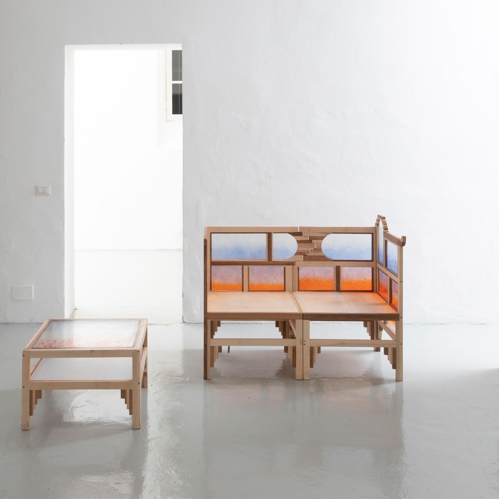 Cadeira Nascer Do Sol Set of 2 Chairs in Wood by Andrea Zambelli In New Condition For Sale In Milan, IT