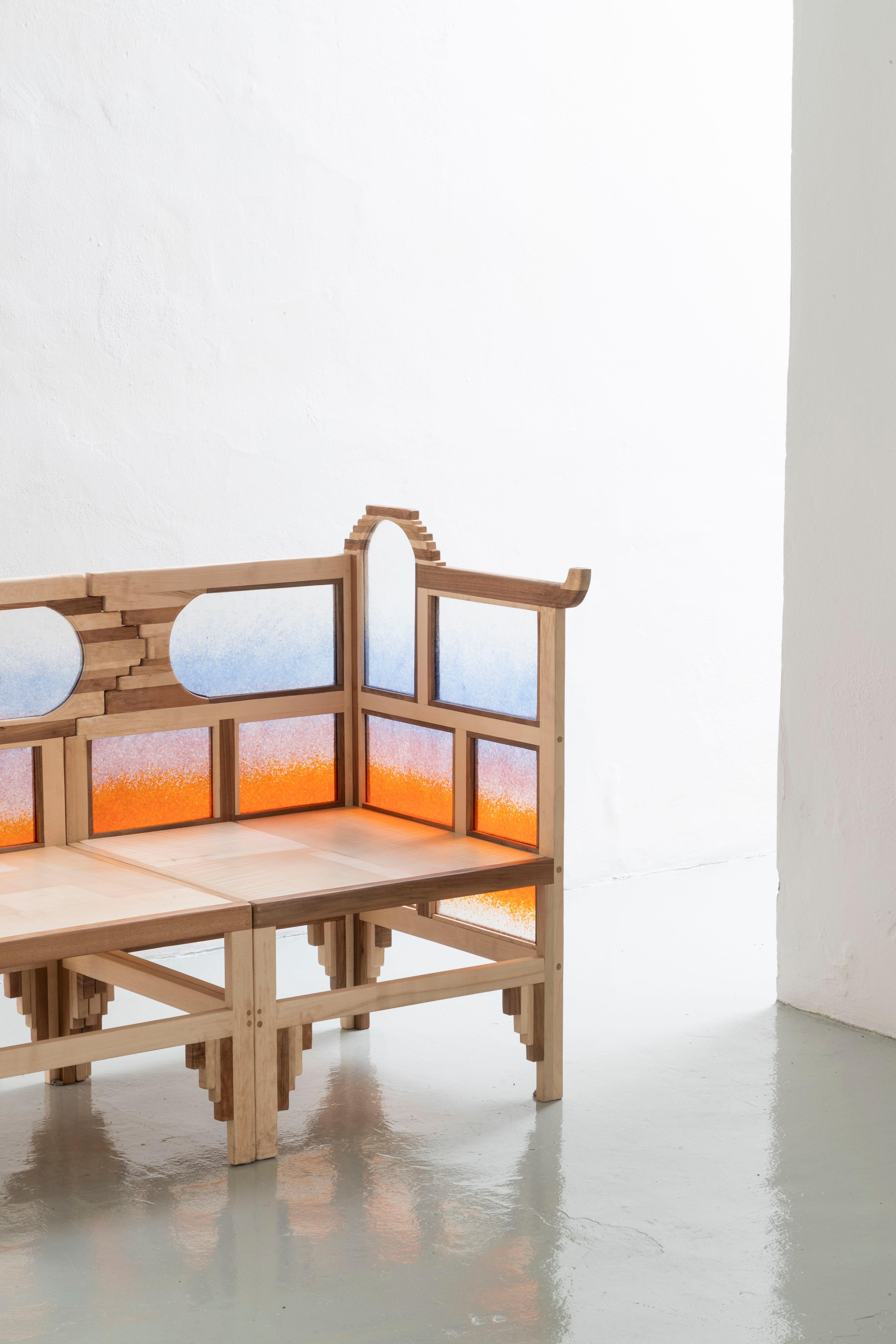 Cadeira Nascer Do Sol, 2er-Set Stühle aus Holz von Andrea Zambelli (Italienisch) im Angebot