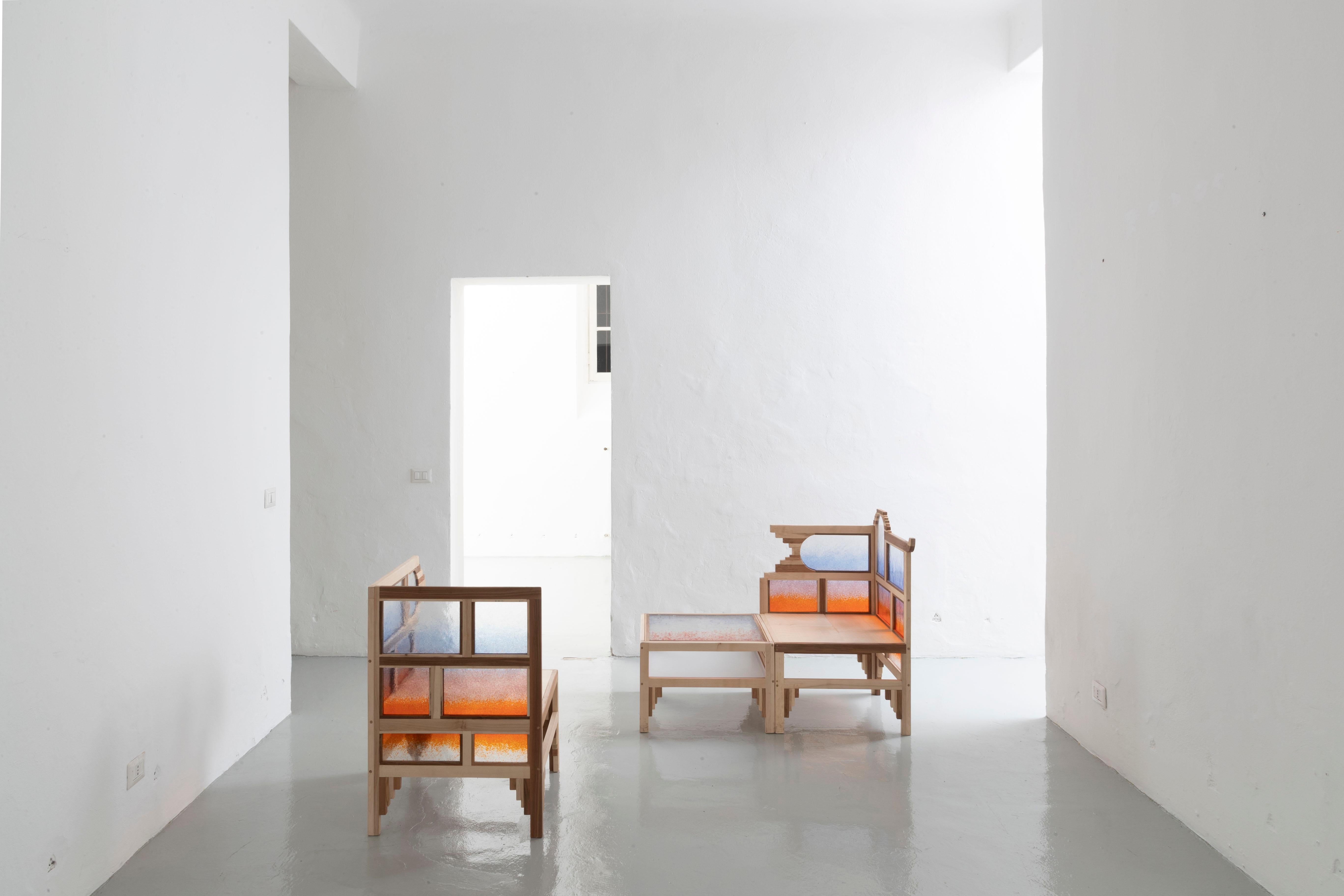 Cadeira Nascer Do Sol, 2er-Set Stühle aus Holz von Andrea Zambelli im Angebot 3