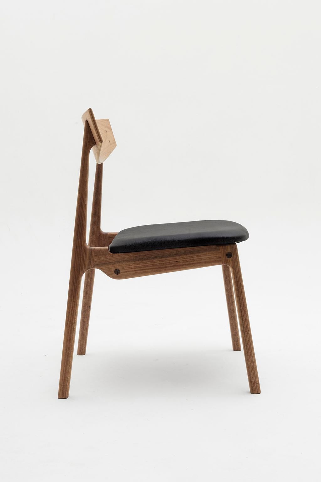 A chair based on Danish modern design mixed with Brazilian tropical woods.