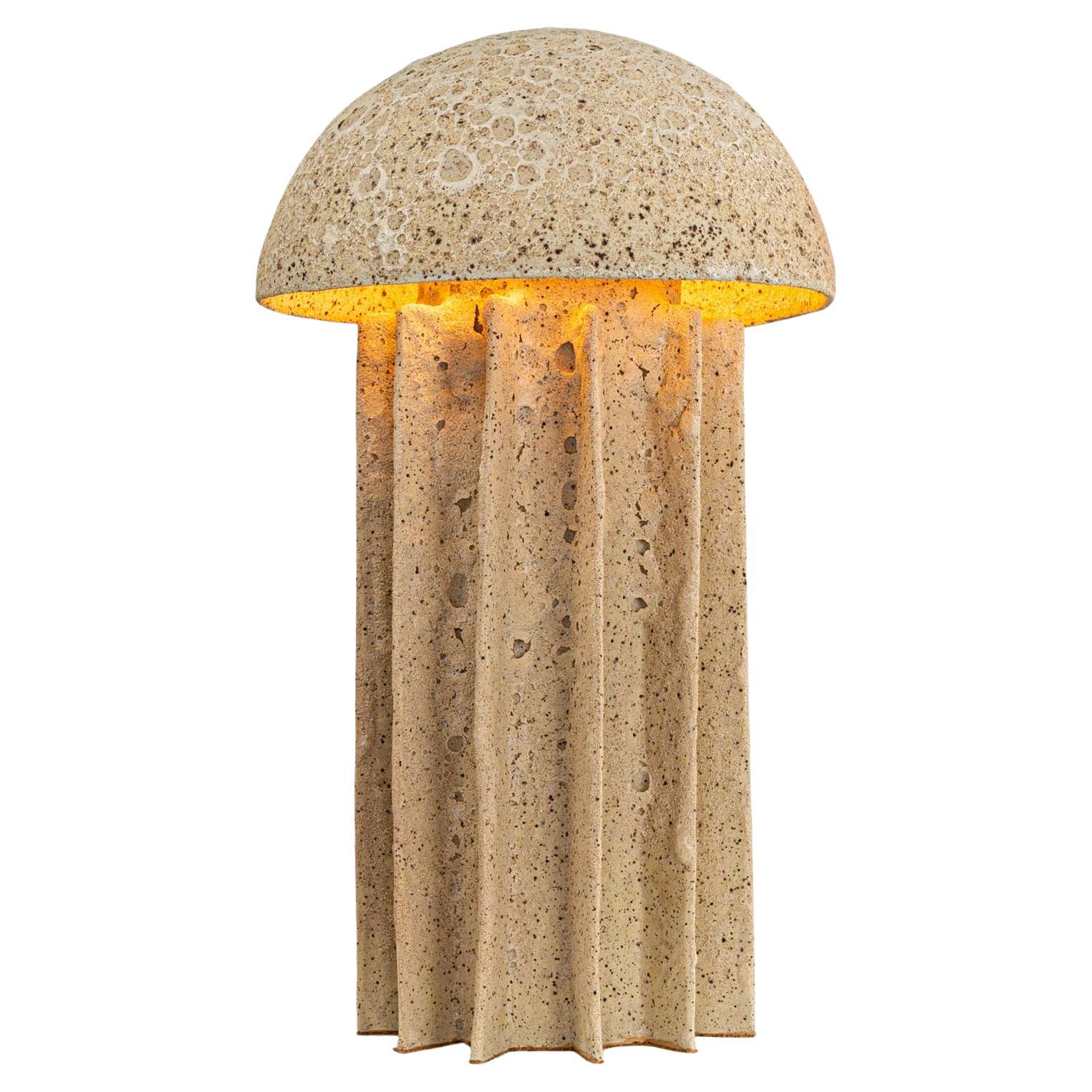 Lampada da tavolo CADEN, Coralstone White Lava, ceramica artigianale di Kalin Asenov