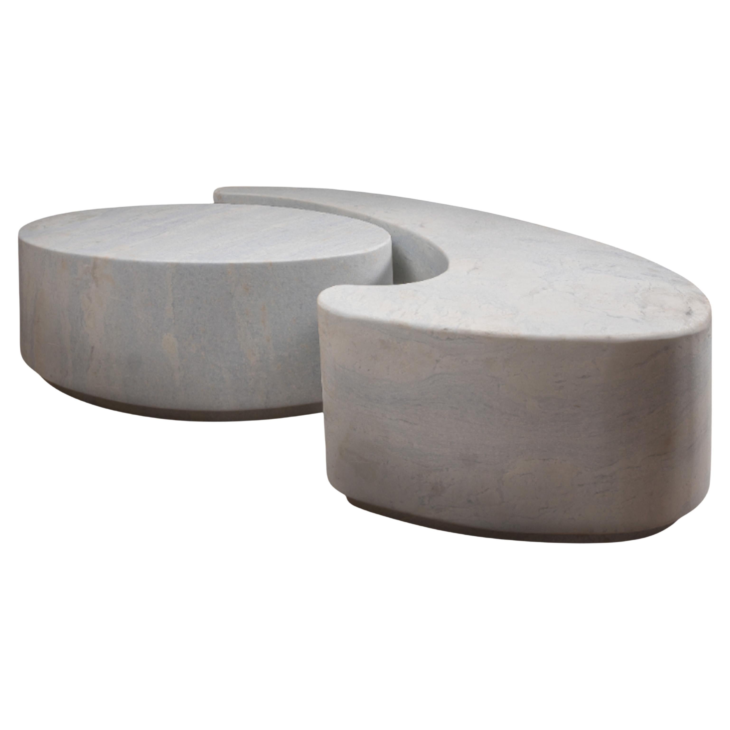 Cadenza Marmol Sculptural Modern Nesting Tables by Costantini, In Stock For Sale