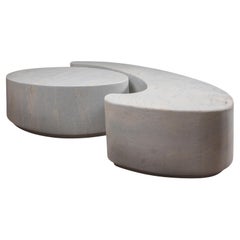 Cadenza Marmol Sculptural Modern Nesting Tables, In Stock.