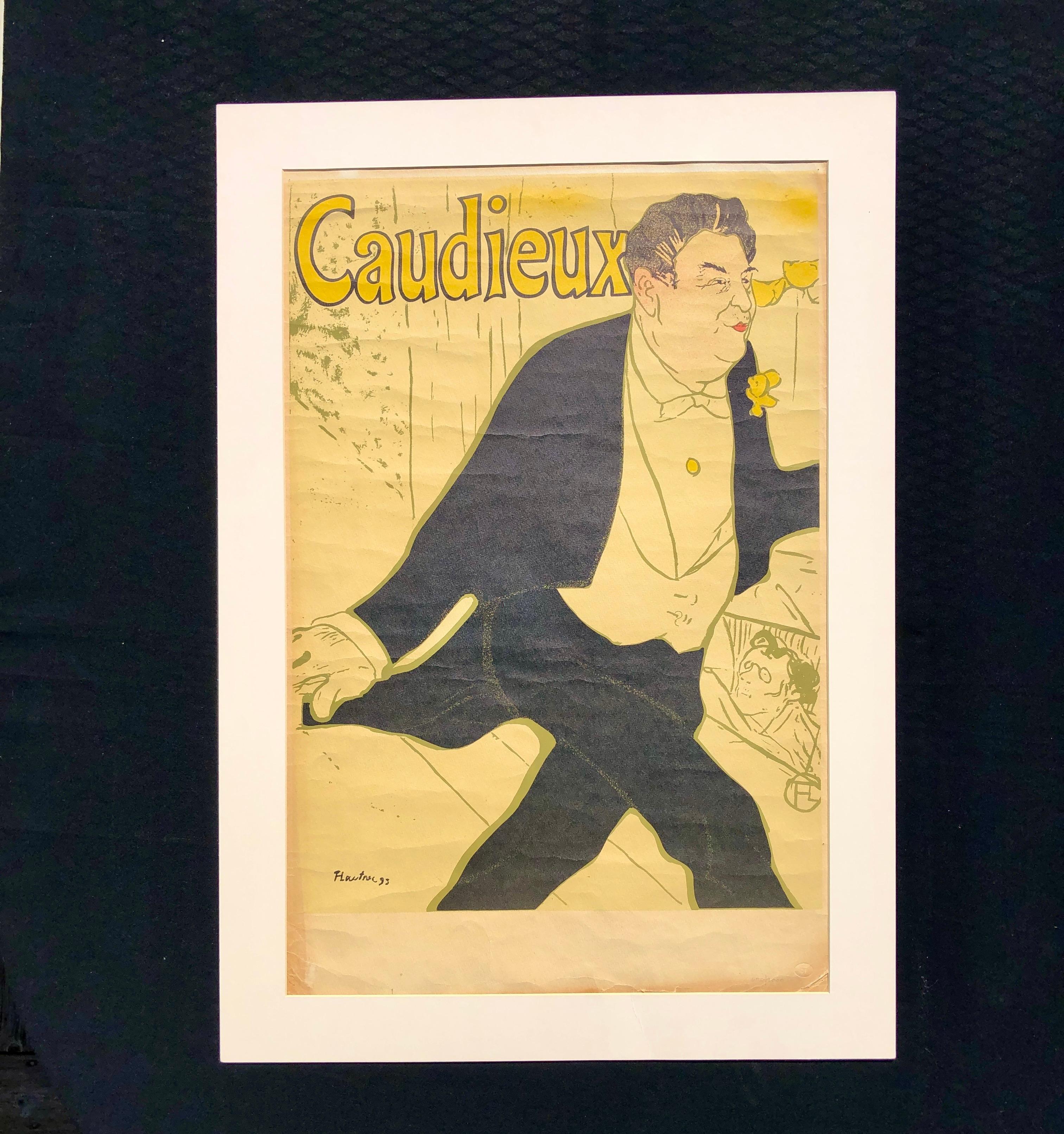 French Cadieux - Vintage Art Nouveau Lithograph Poster by Toulouse Lautrec For Sale