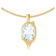 Cadiz Blue Topaz and Diamond Necklace Cadiz Blue Topaz and Diamond Necklace