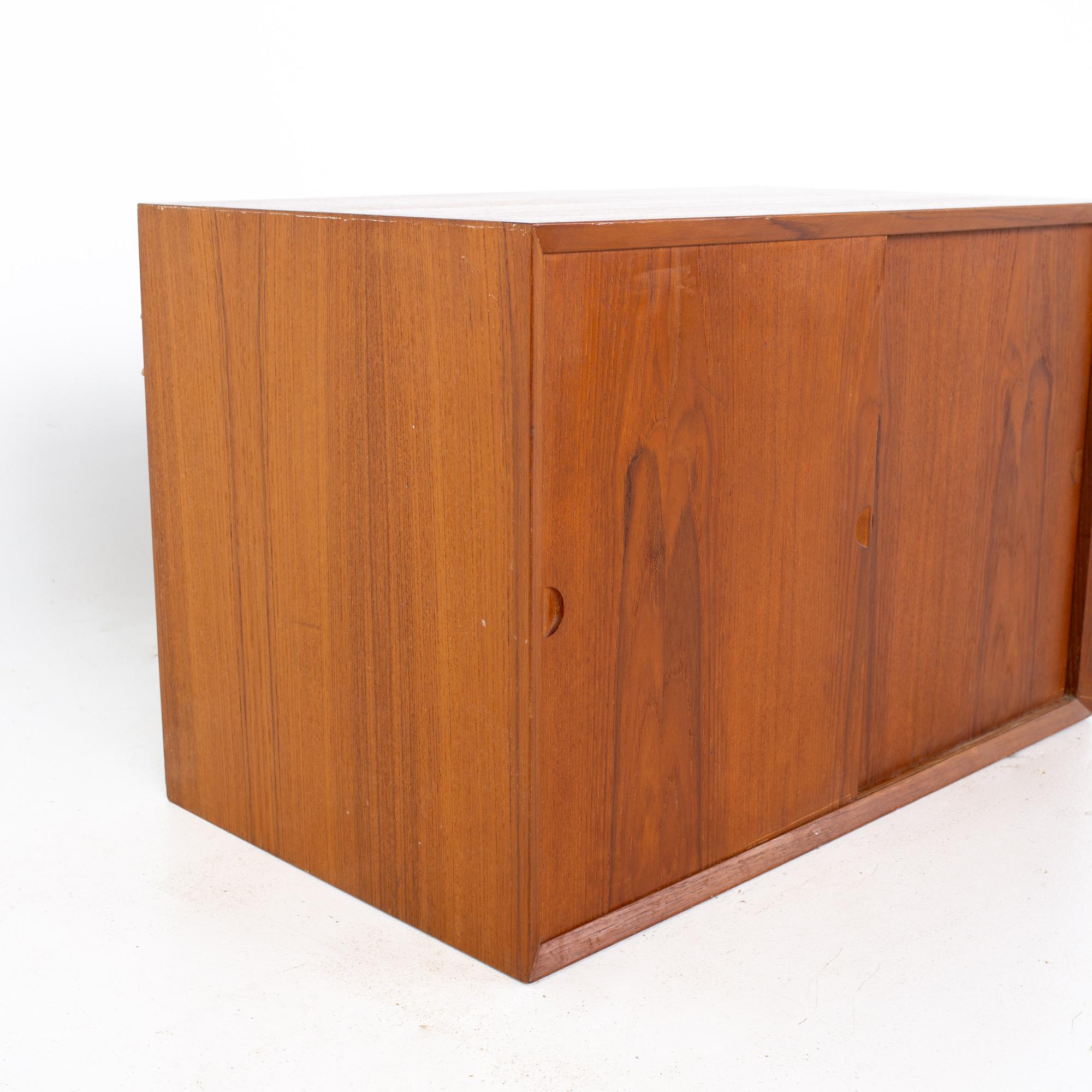 Mid-Century Modern Cado Mid Century Teak Sliding Door Wall Unit Box For Sale