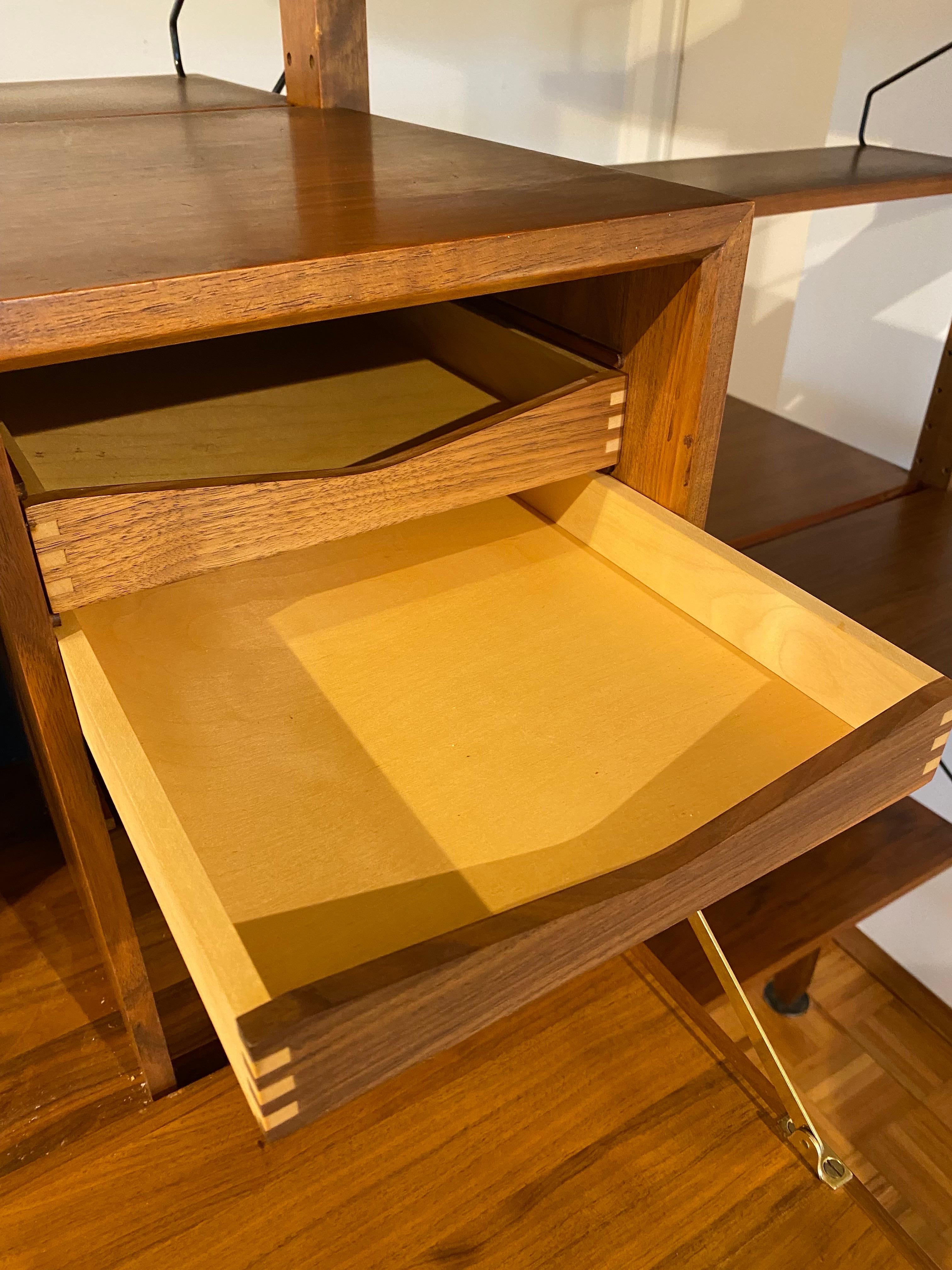 Cado Room Divider/ Shelf by Poul Cadovius Royal System Denmark In Good Condition In Philadelphia, PA