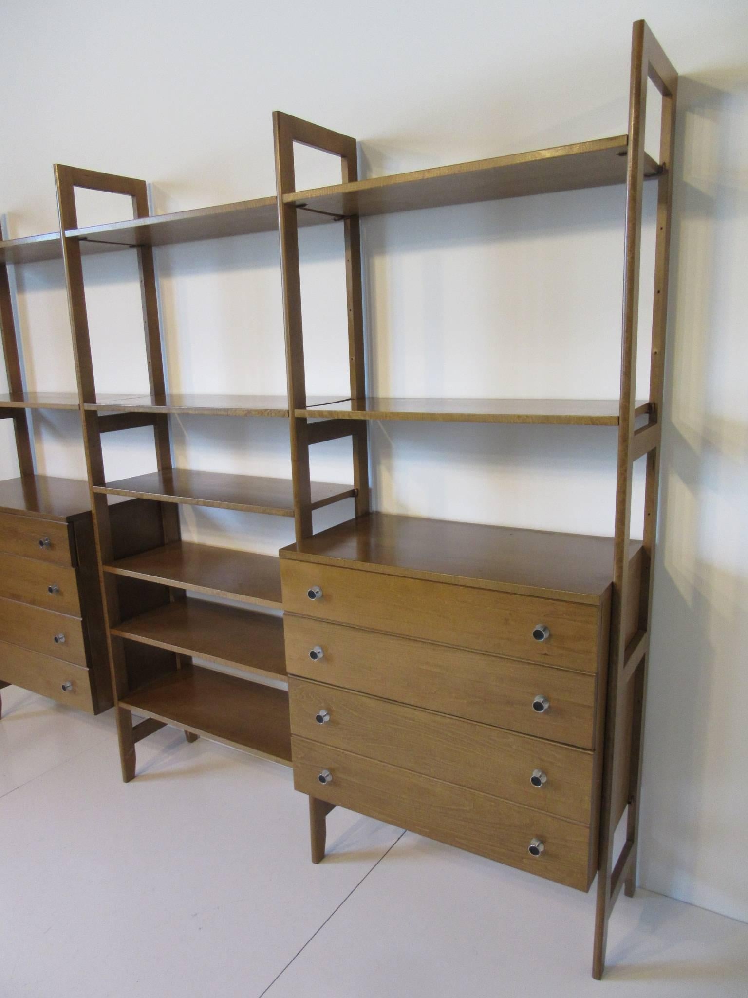 Mid-Century Modern Cado System Styled Wall Unit in the Manner of Poul Cadovious