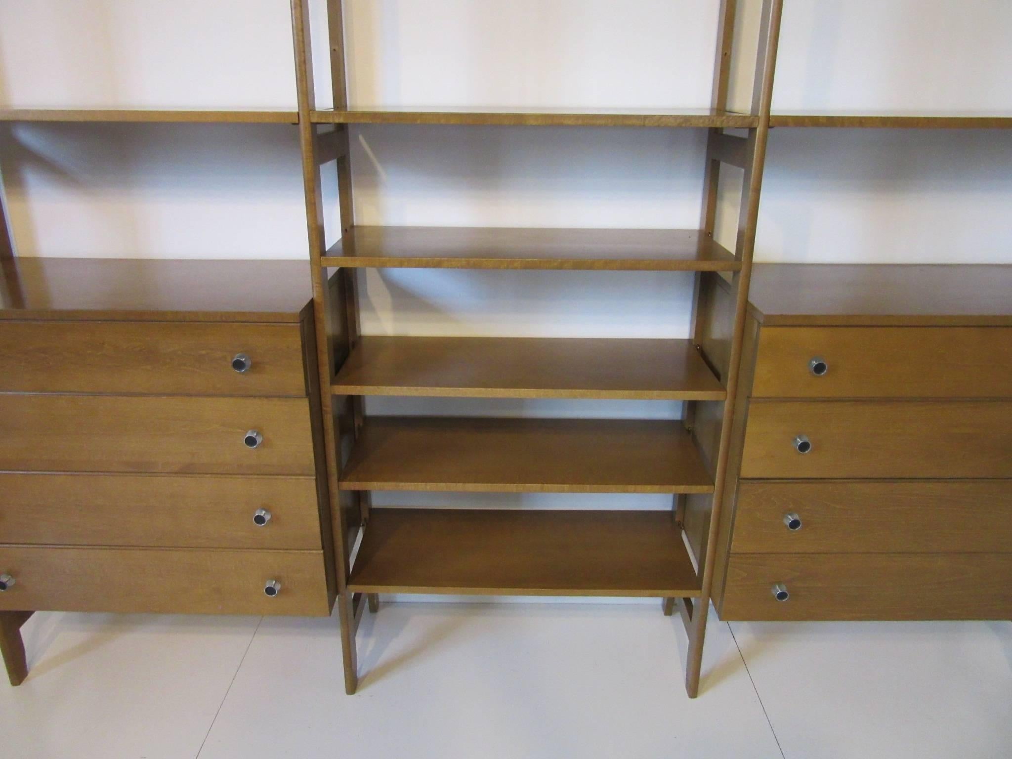 20th Century Cado System Styled Wall Unit in the Manner of Poul Cadovious