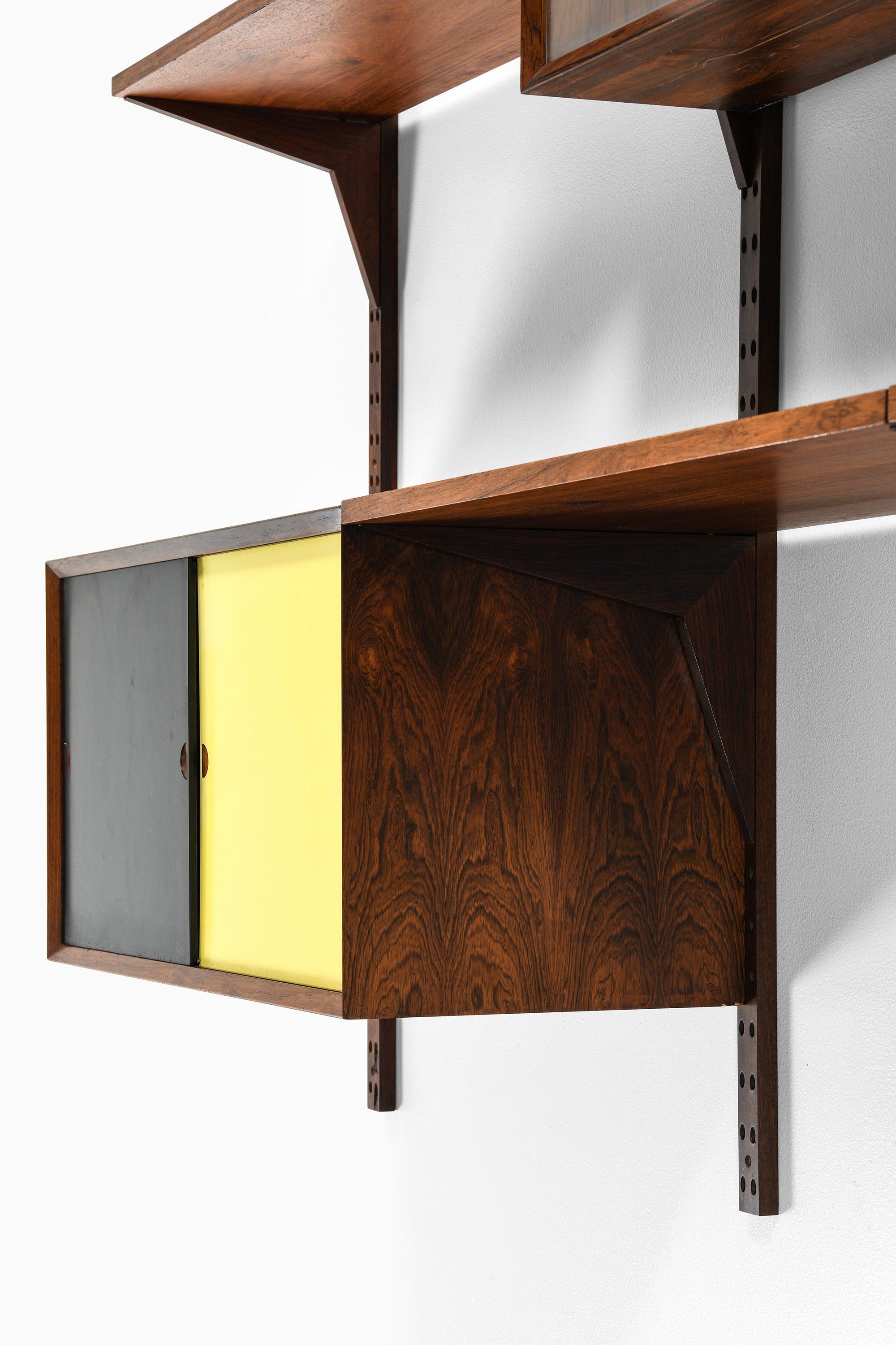 Cado' Wandsystem / Bücherregal aus Rosenholz und Glas von Poul Cadovius, 1960er Jahre (Dänisch) im Angebot