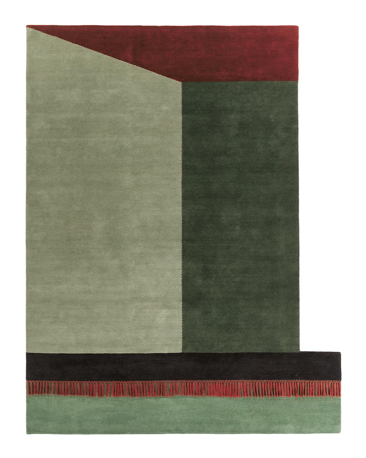 Cadorna Terrazze-Teppich von Mohebban
Abmessungen: B 300 x L 230 cm
MATERIALIEN: Wolle.

Mit Terrazze wird die Collaboration zwischen Mohebban und Elena Caponi, die mit der Kollektion Nomadismi begann, fortgesetzt. Acht urbane Orte sind aus der