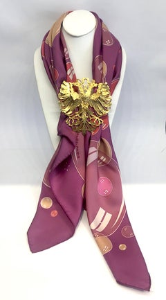Cadoro 1970s Huge Double Head Eagle Crest Scarf Clip
