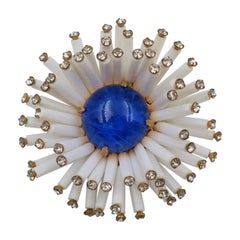 Cadoro Vintage Brooch 1960's Blue and White Comet