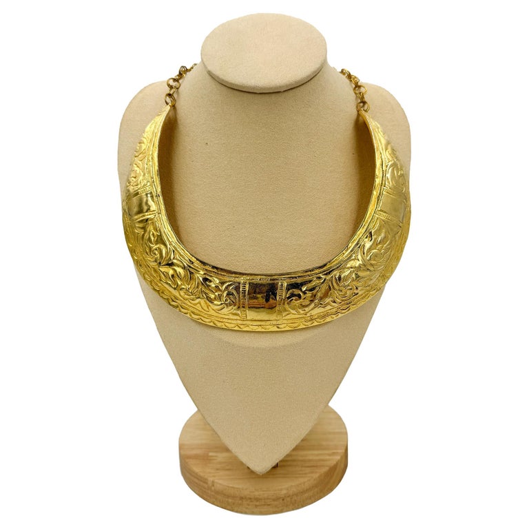 Vintage Cadoro‎ Gold Tone Heavy Chain Fashion Belt Statement Chunky Necklace 90s Gold Tone Thick Heavy Statement Necklace | Thick Gold  main image 2