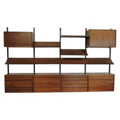 Cadovius Midcentury Danish Modern Walnut Cado Wall Unit for Home or Office