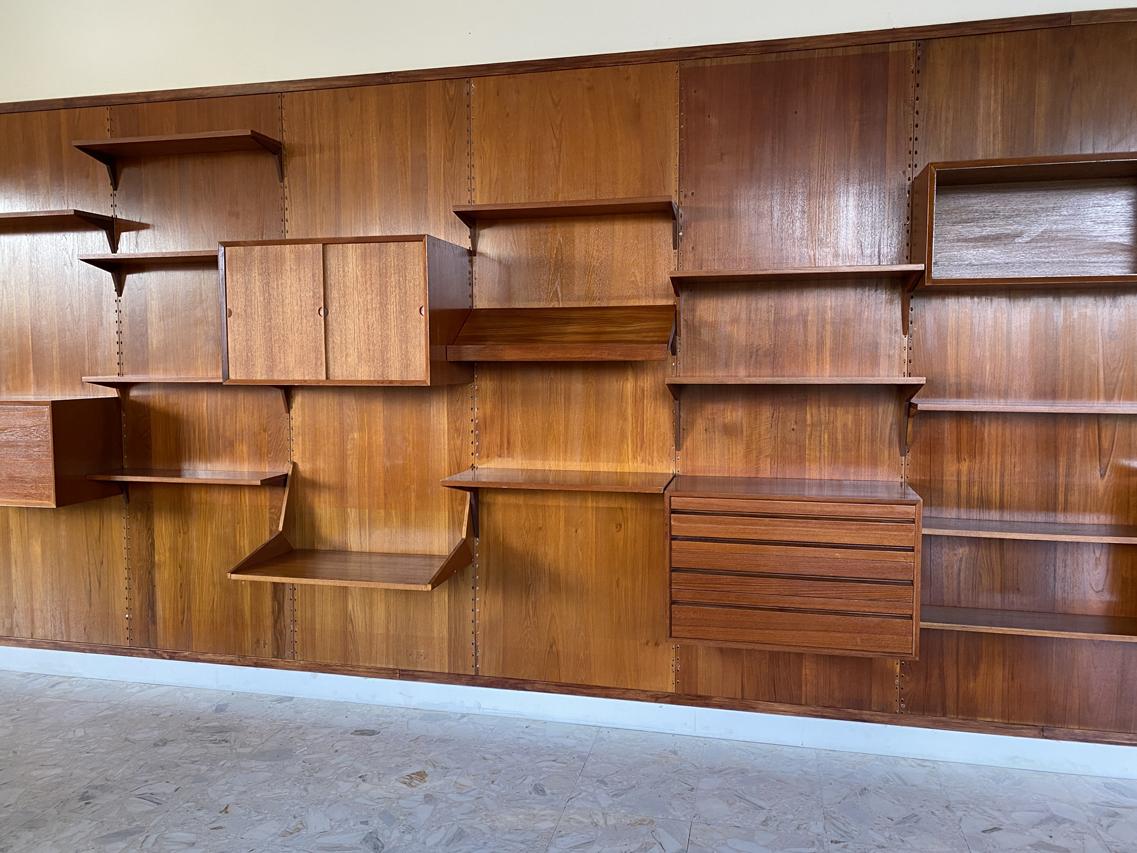 Cadovius Modular Teak Bookcase, 7 Panels, 1960s 4