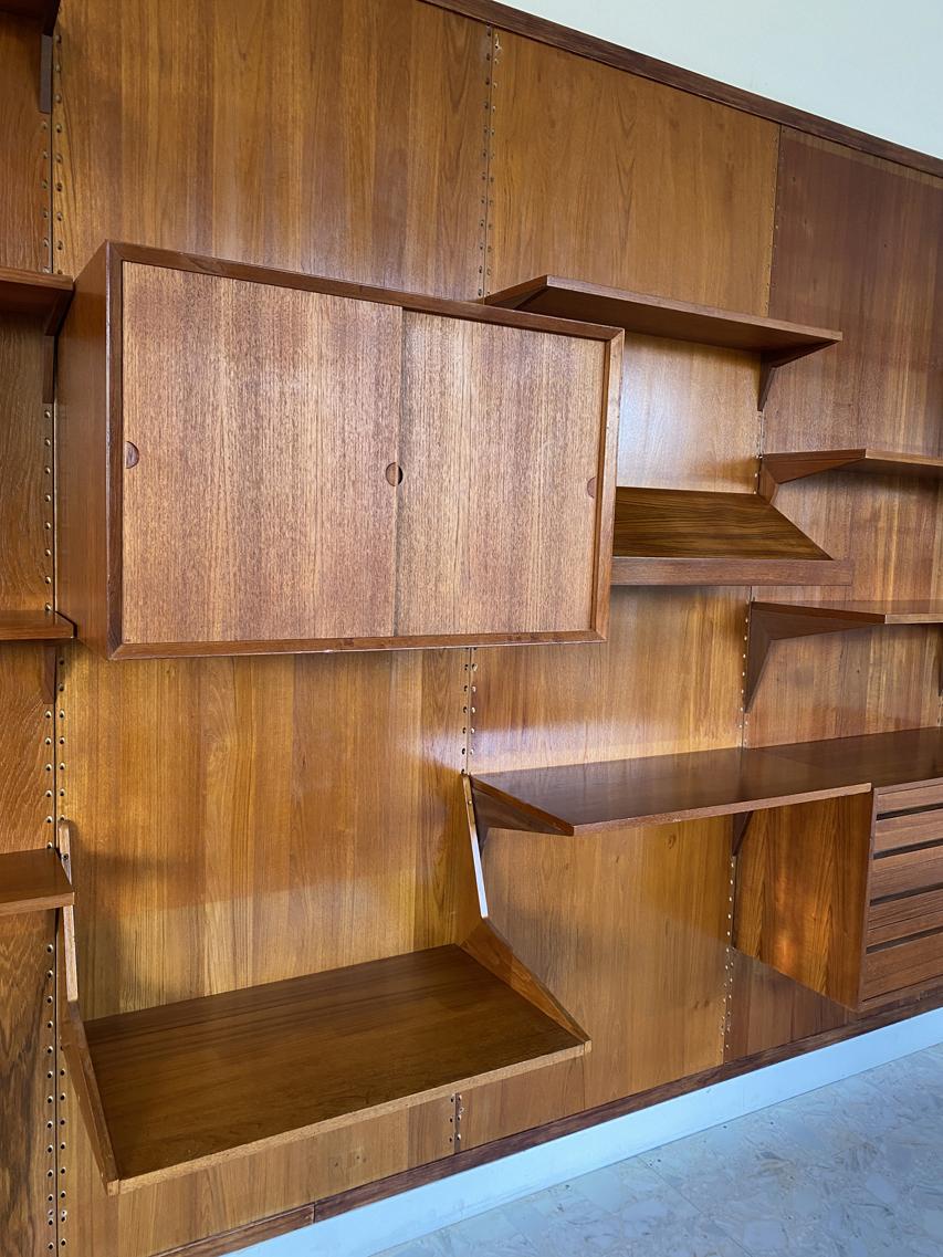 Cadovius Modular Teak Bookcase, 7 Panels, 1960s 7