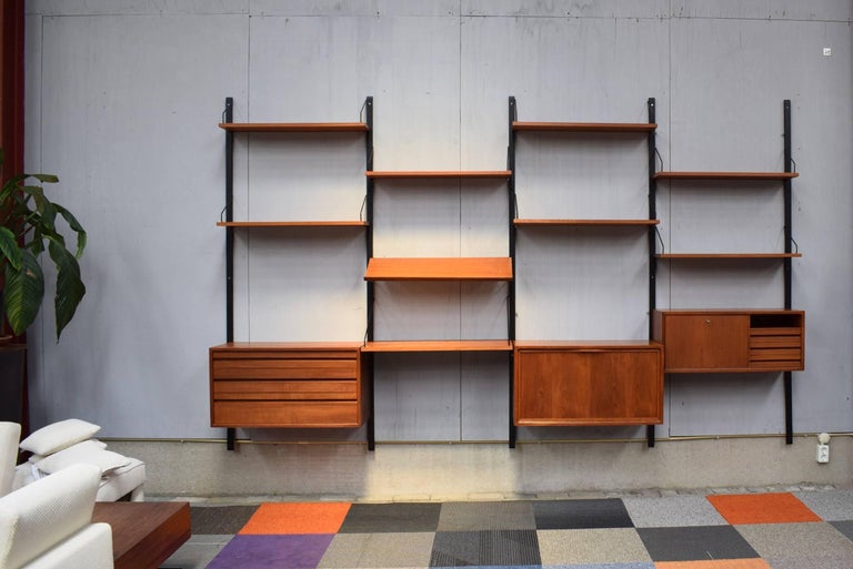 modular wall units mid century scandinavian modern cadovius royal modular wall unit in teak 1950s for sale at 1stdibs modular wall units mid century scandinavian modern cadovius royal modular wall unit in teak 1950s for sale at 1stdibs