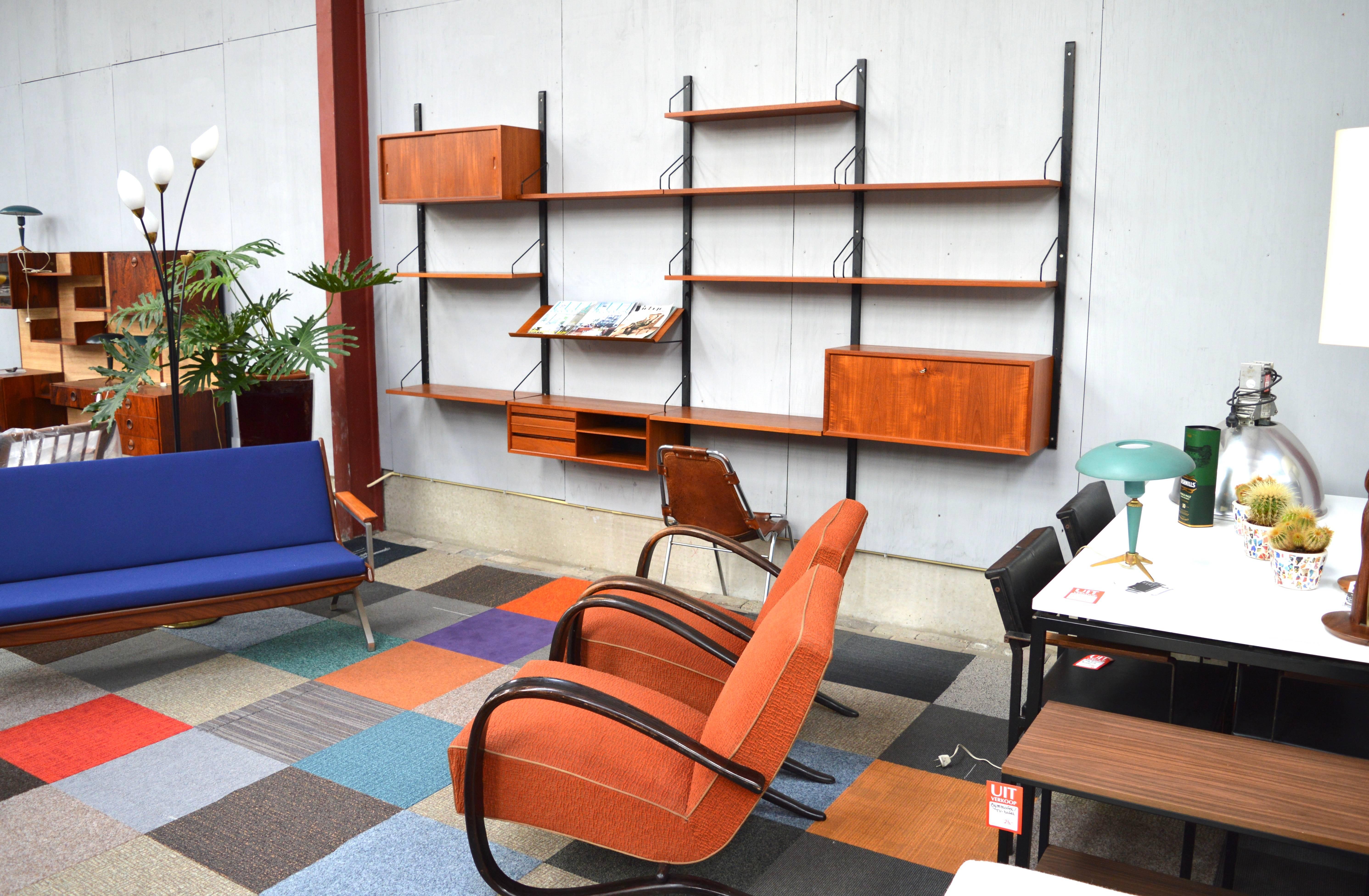 Scandinavian Modern Cadovius Royal Wall Unit in Teak - Denmark, 1950s