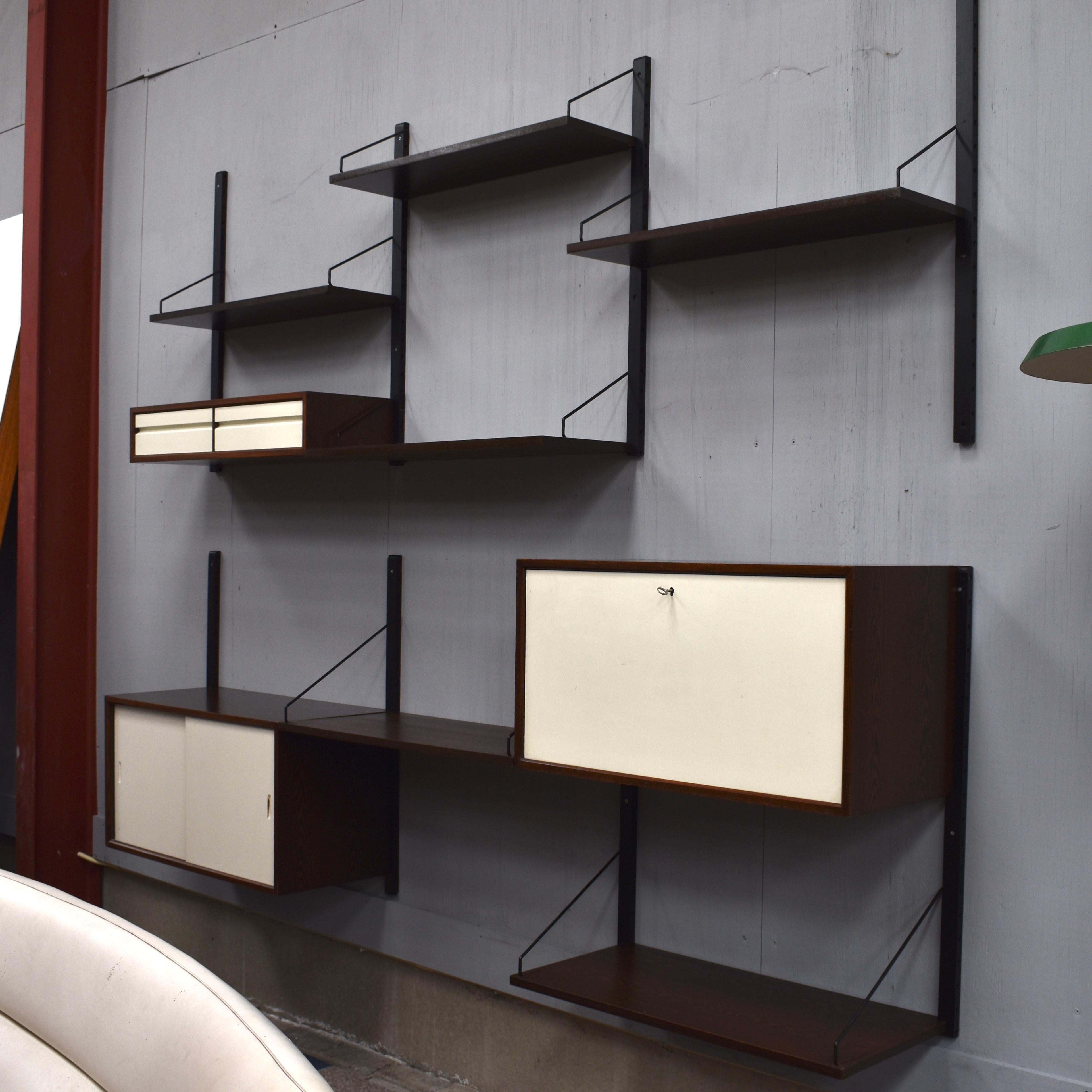 Cadovius Royal Wall Unit in Wenge, Denmark, circa 1960 (Skandinavische Moderne)