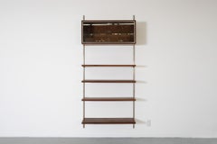 Mid-Century Cadovius Style Wenge Wall Mount Shelving System