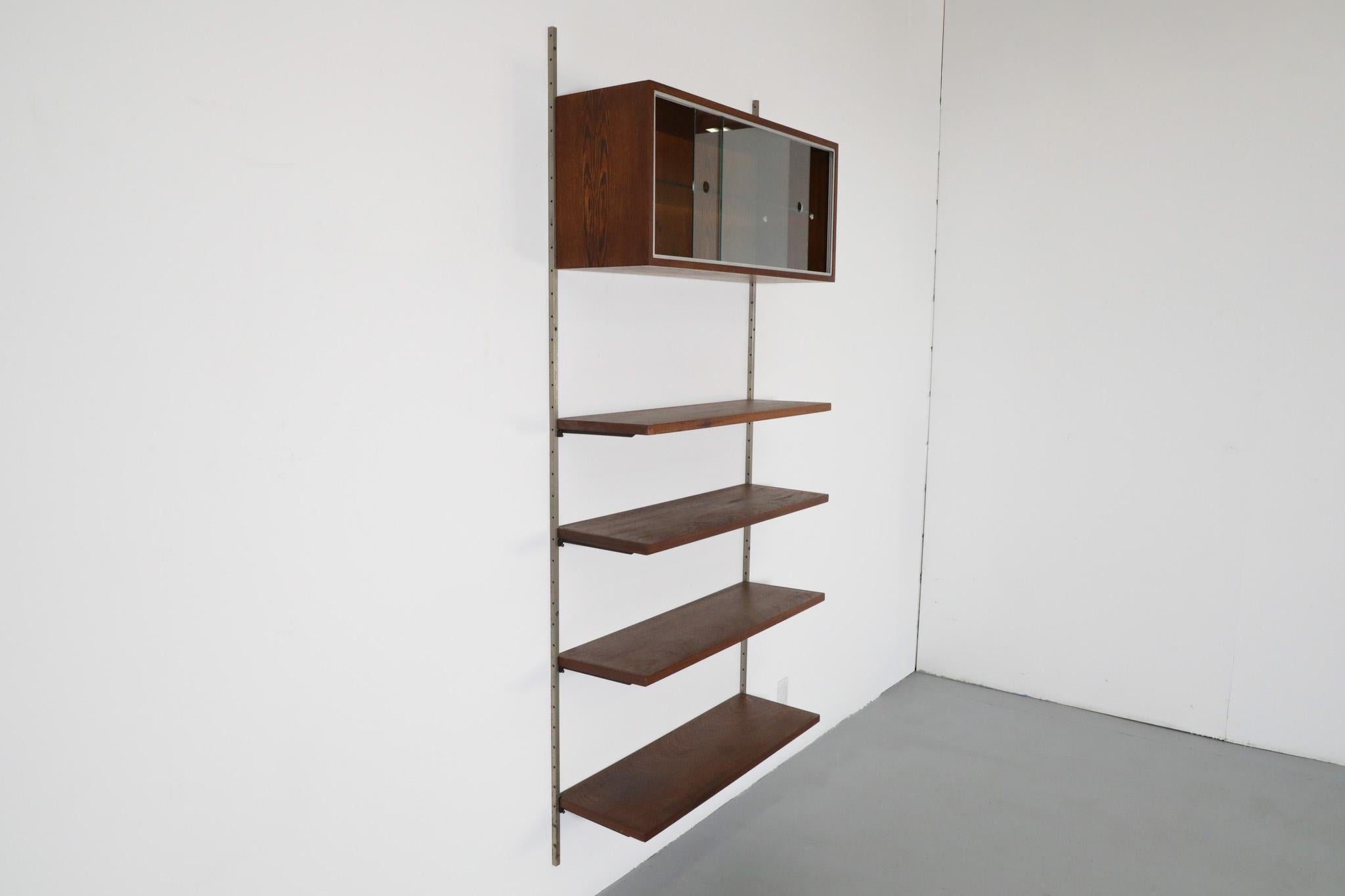 Mid-20th Century Cadovius Style Wenge Wall Mount Shelving System For Sale