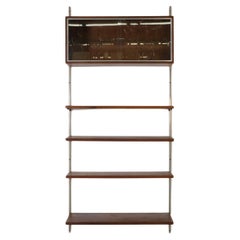 Vintage Cadovius Style Wenge Wall Mount Shelving System