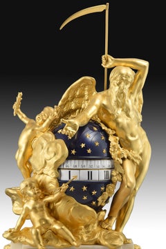 Cadran Tournant Clock, after Augustin Pajou, France, 19th Century