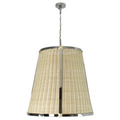 Caeli-A Silver Rattan Pendant Light, Flow Collection