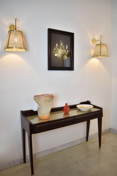 Caeli-W4 Lámpara de latón y ratán, Jas