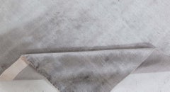 "Caelum" Contemporary Solid Light Gray Silk Carpet by Doris Leslie Blau