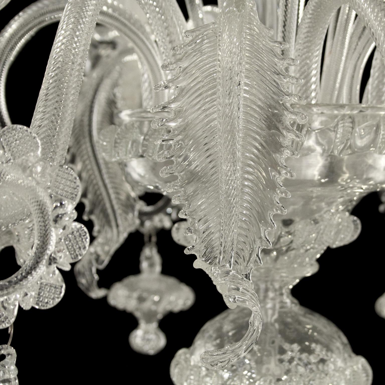 Venetian Chandelier 12+6 arms artistic Crystal Glass Caesar by Multiforme In New Condition For Sale In Trebaseleghe, IT