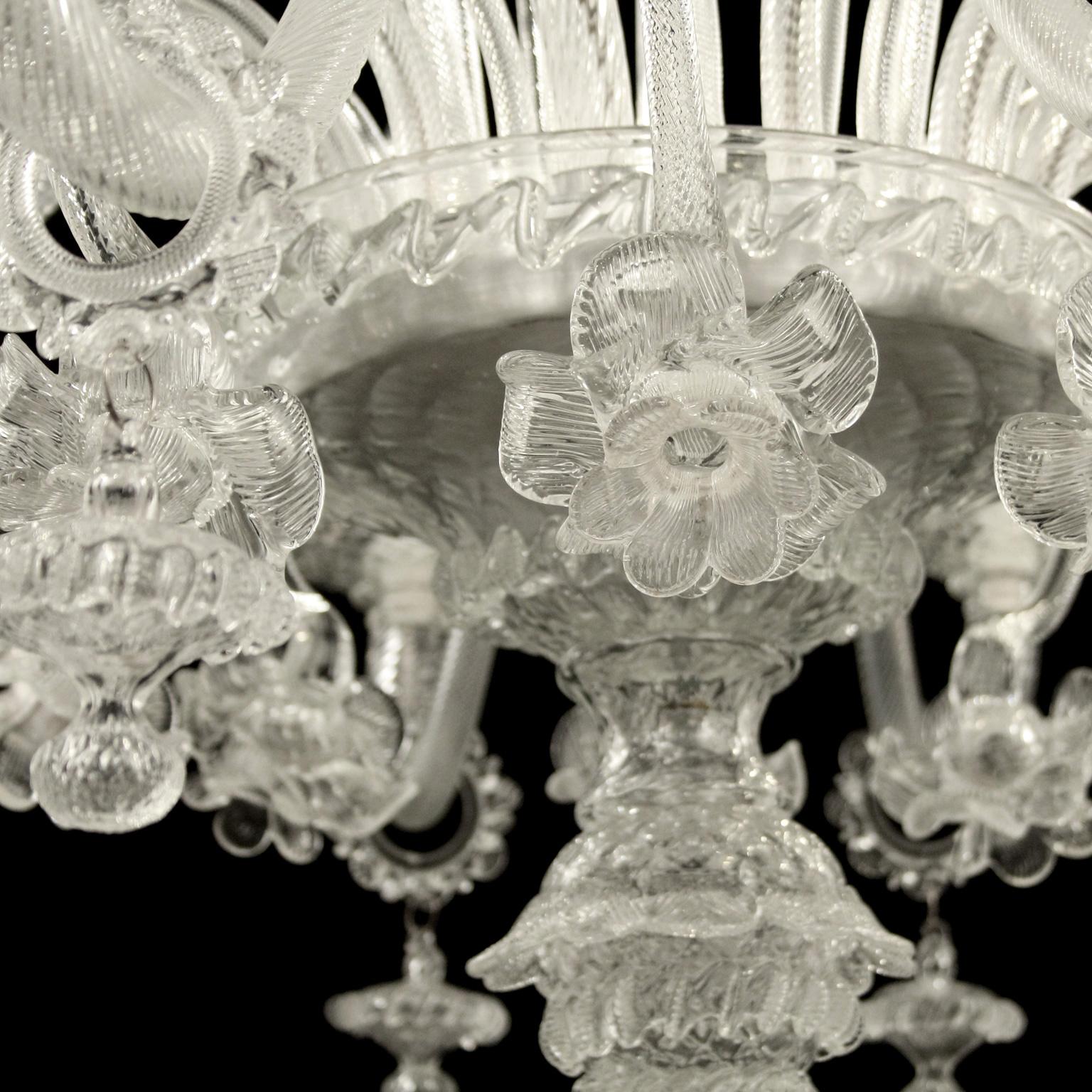 Contemporary Venetian Chandelier 12+6 arms artistic Crystal Glass Caesar by Multiforme For Sale