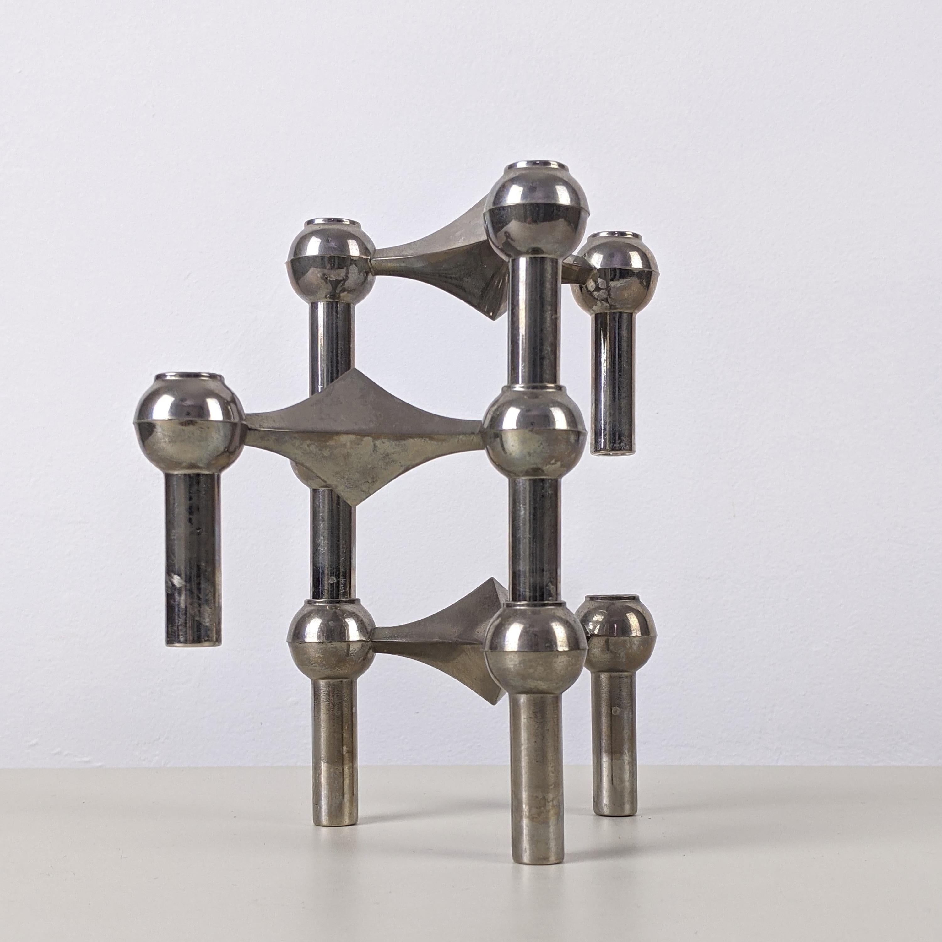 Late 20th Century Caesar Stoffi for Nagel 'BMF', Set of 3 Modular Stacking Candleholders, 1970s