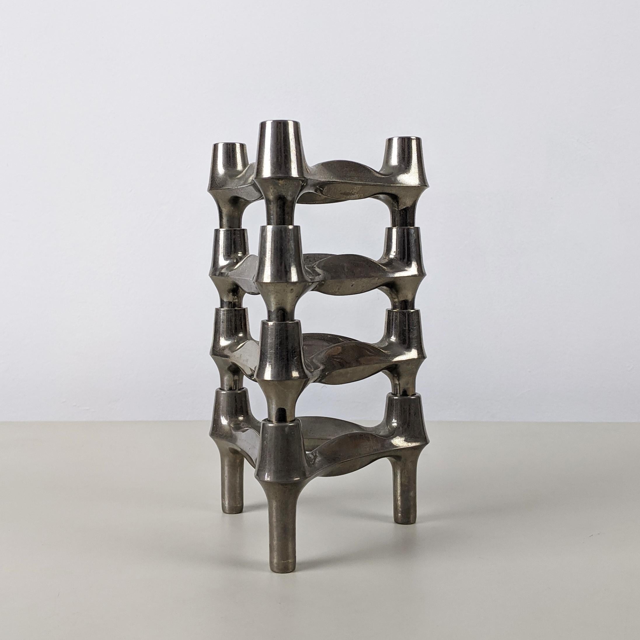 Late 20th Century Caesar Stoffi for Nagel 'BMF', Set of 4 Modular Stacking Candleholders, 1970s