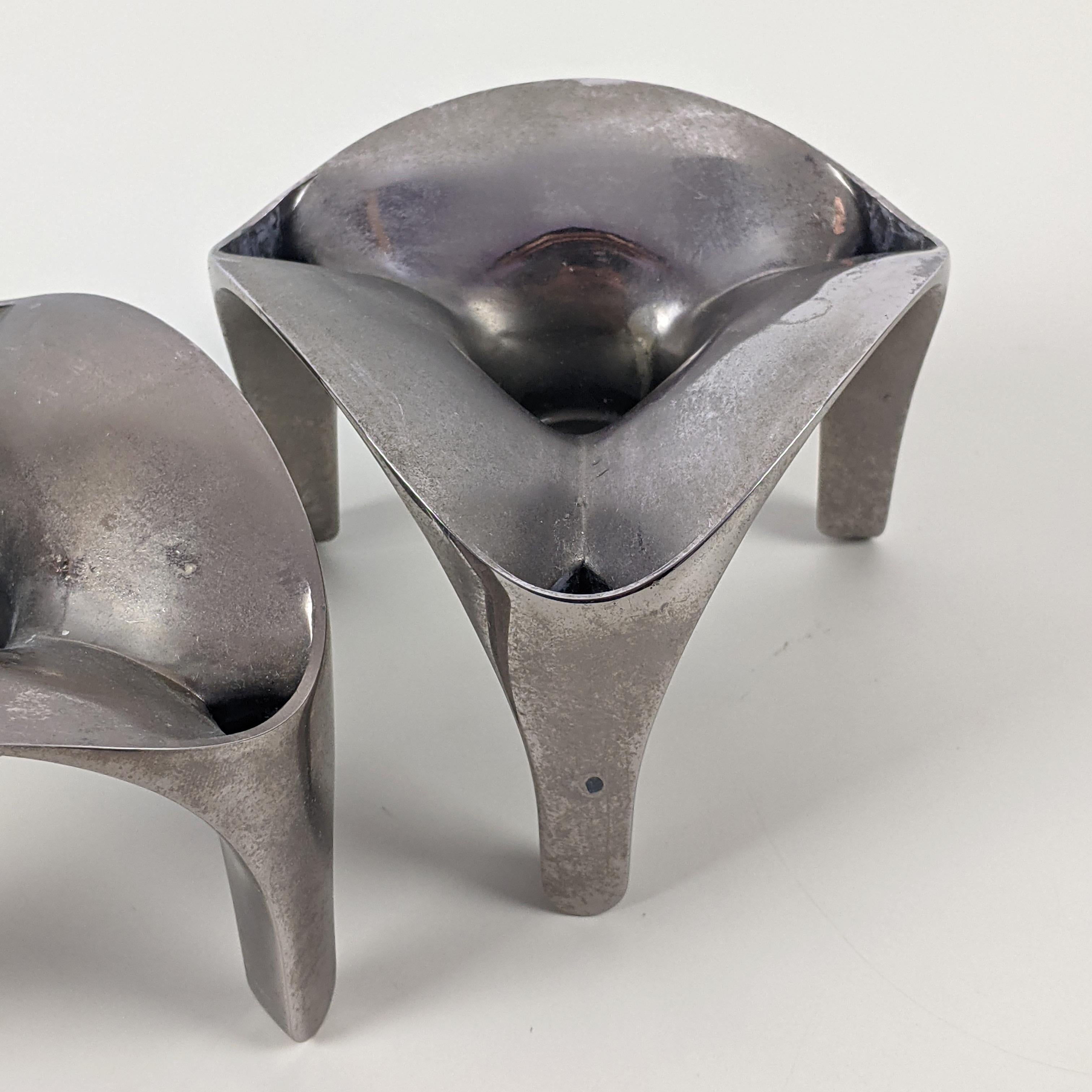 Caesar Stoffi for Nagel, Pair of Modular Stacking Elements/Candle Holders, 1970s For Sale 4