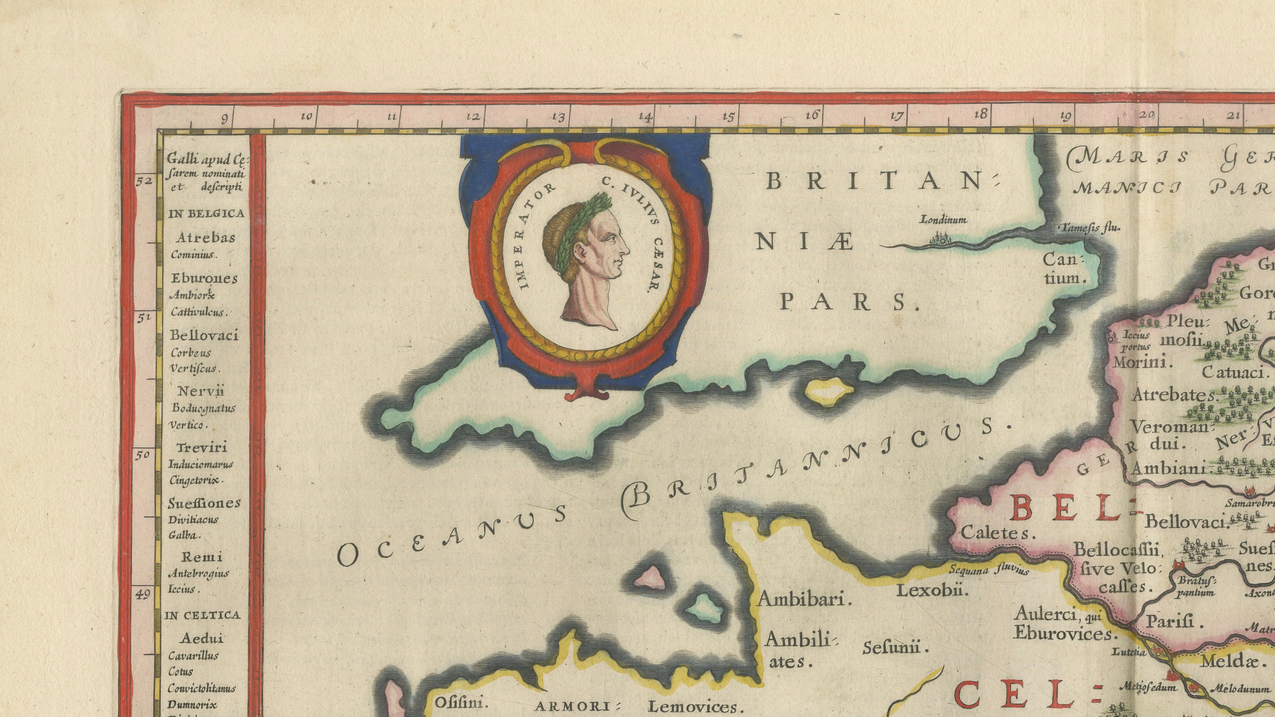 Caesar’s Gallia Antiqua – Blaeu Map of Ancient France, c.1642