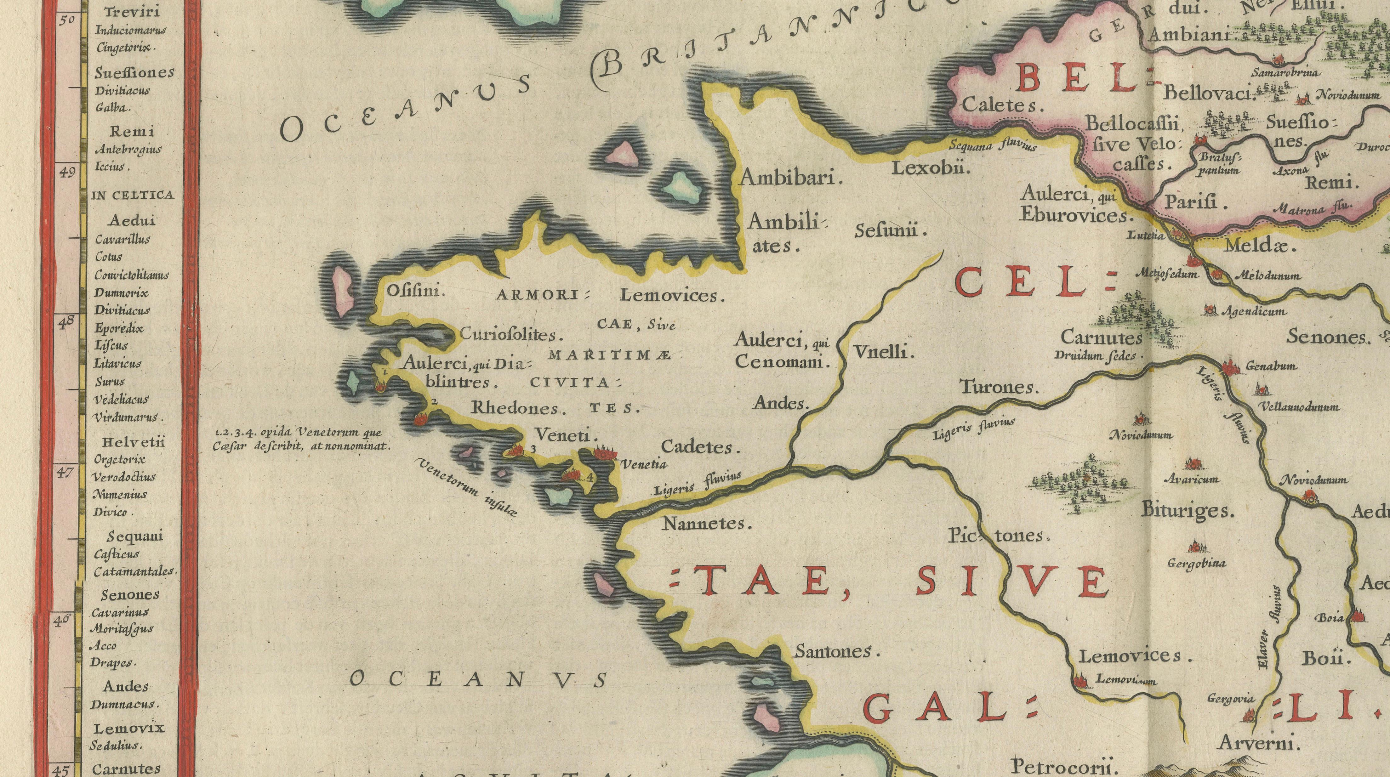 Caesar’s Gallia Antiqua – Blaeu Map of Ancient France, c.1642