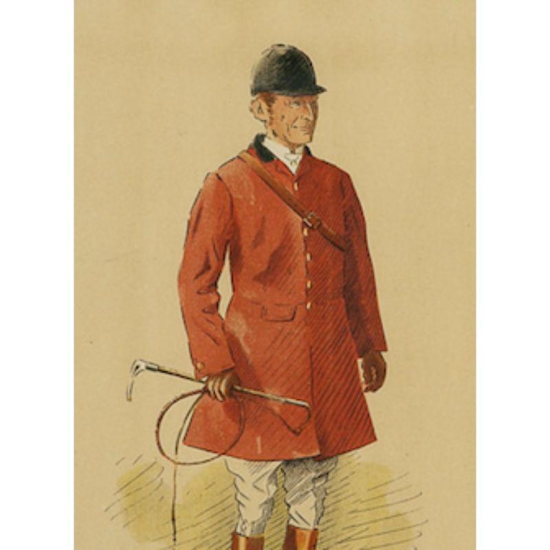 Charming hand-coloured circa 1898 litho depicting a pink coat Master-Fox-Hounds

Image Sz: 14