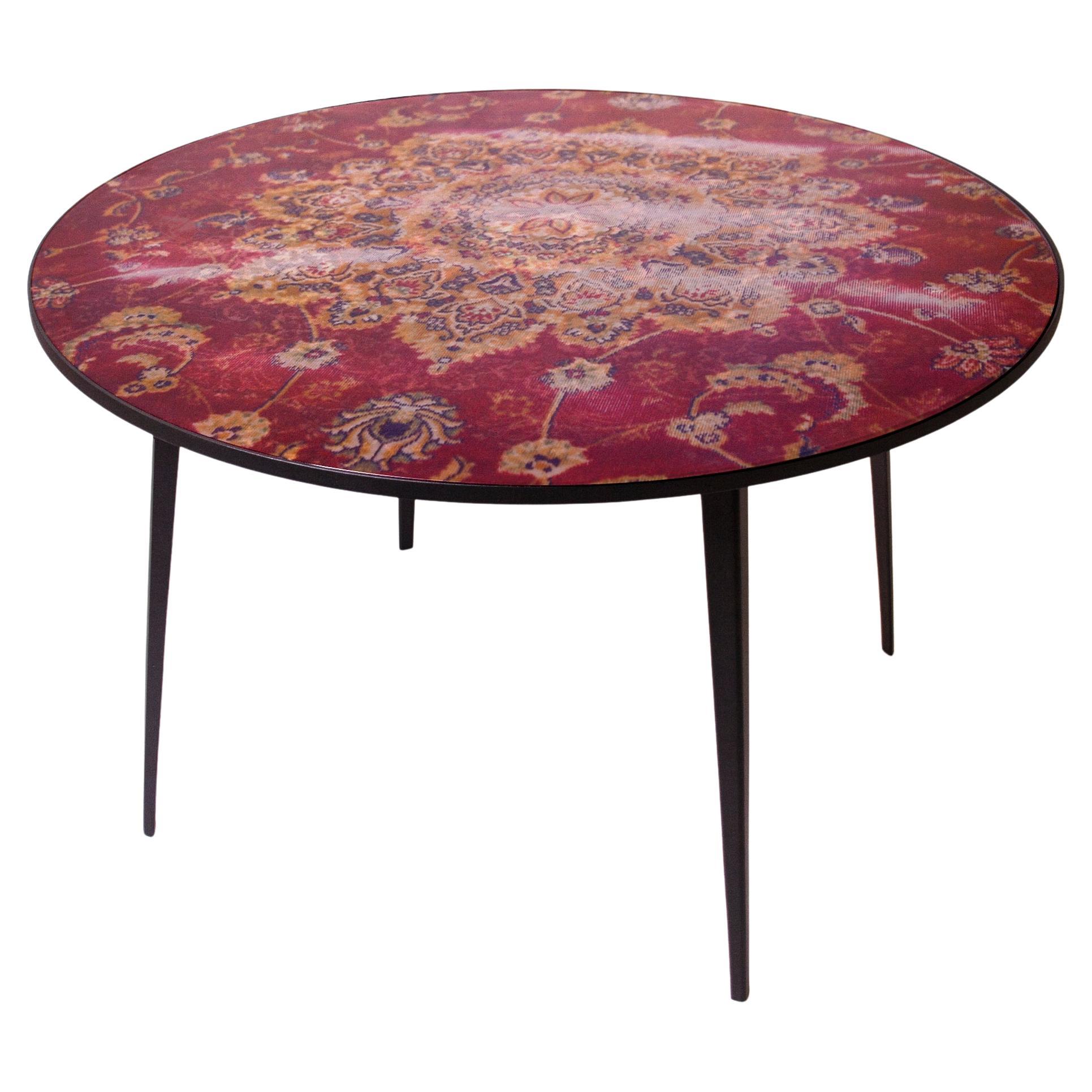Cafe 6116 Table ronde en acier par Atelier Ruben Van Megen