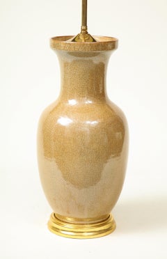 Café au Lait Craquelure Porcelain Table Lamp
