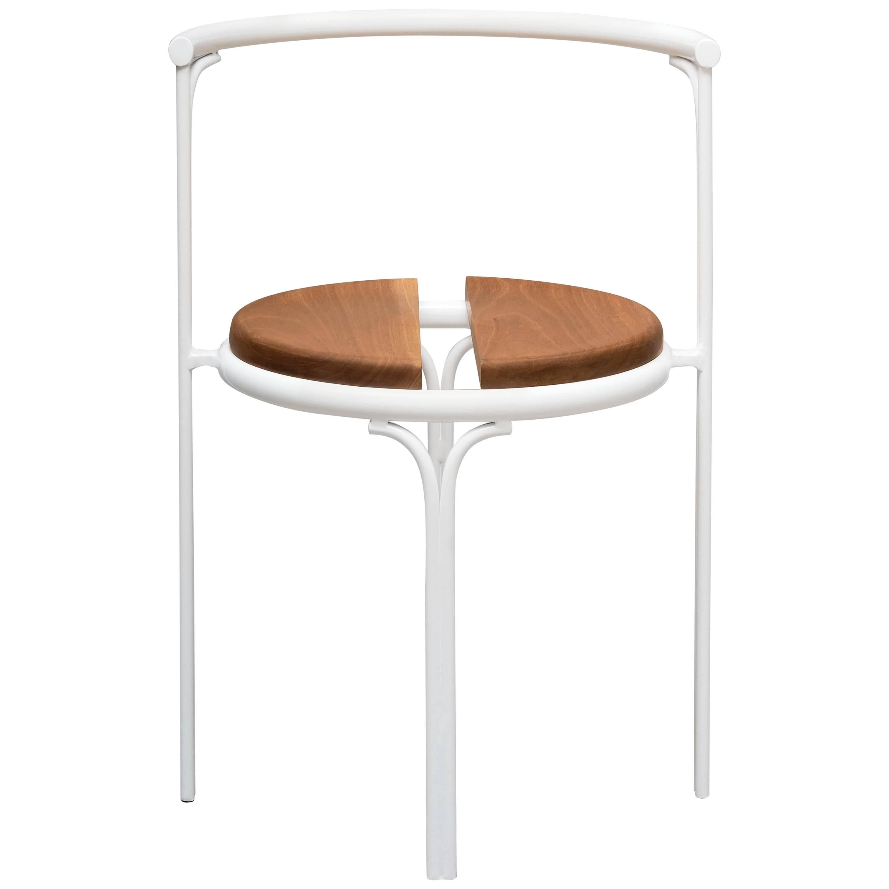 Cafe Chair Caoba Wood Contemporary Style White For Sale