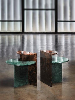 CAFÉ, tavolino di design contemporaneo in marmo, prodotto in Brasile